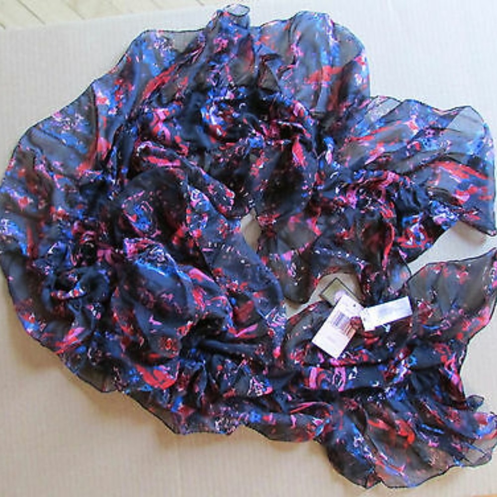 JUICY COUTURE Ruffled Silk Scarf